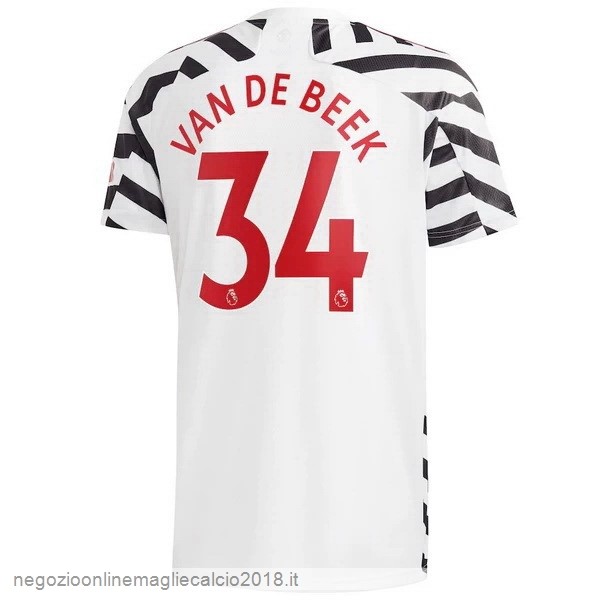 NO.34 Van De Beek Terza Online Maglia Manchester United 2020/21 Bianco