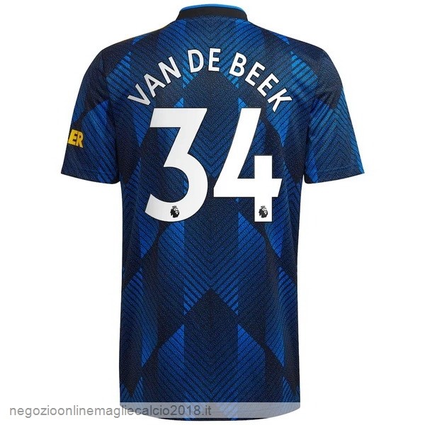 NO.34 Van De Beek Terza Online Maglia Manchester United 2021/2022 Blu