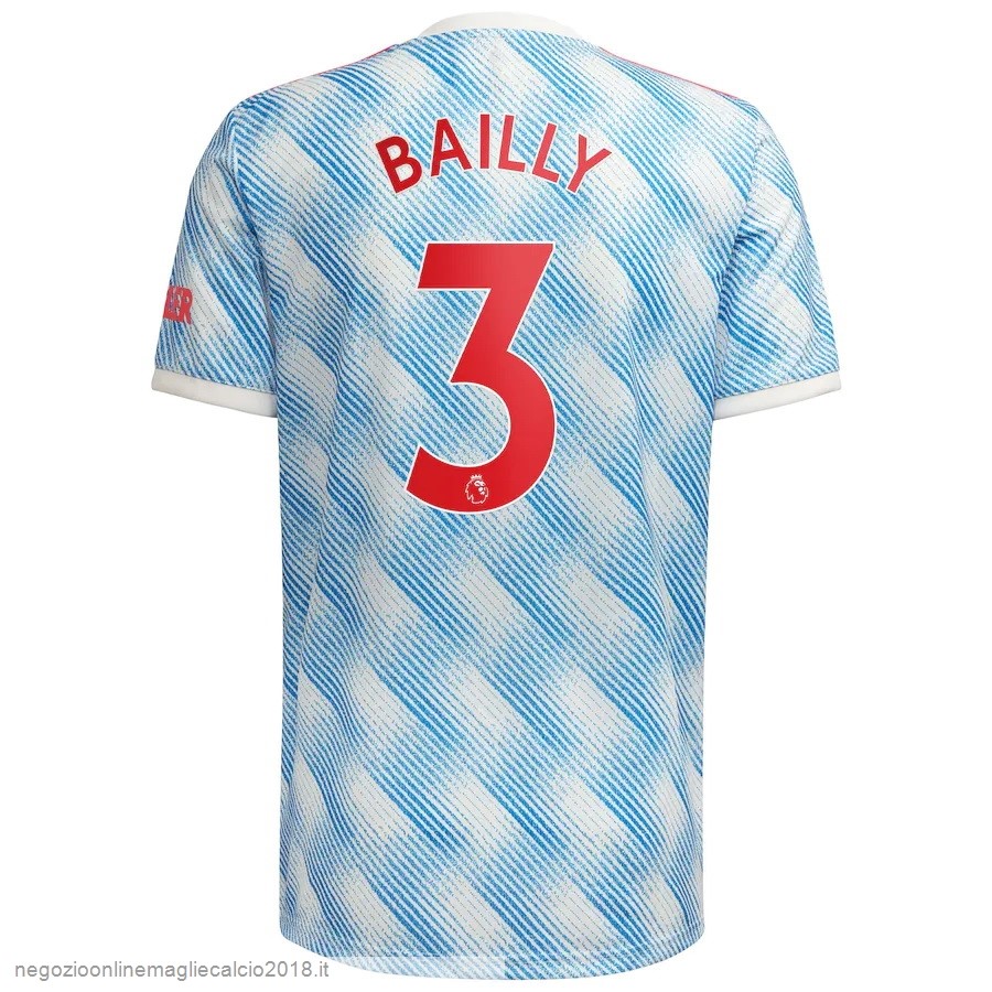 NO.3 Bailly Away Online Maglia Manchester United 2021/2022 Blu