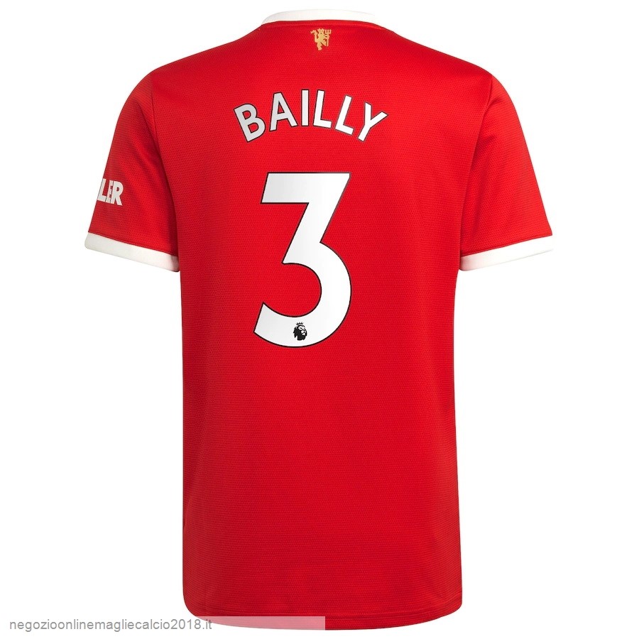 NO.3 Bailly Home Online Maglia Manchester United 2021/2022 Rosso