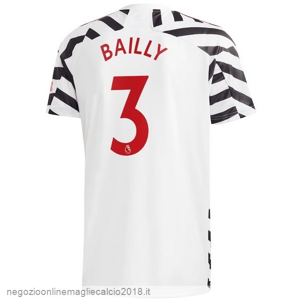 NO.3 Bailly Terza Online Maglia Manchester United 2020/21 Bianco