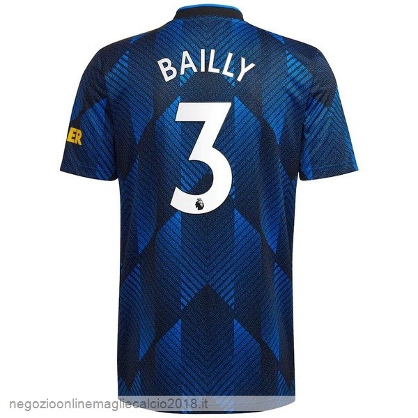 NO.3 Bailly Terza Online Maglia Manchester United 2021/2022 Blu