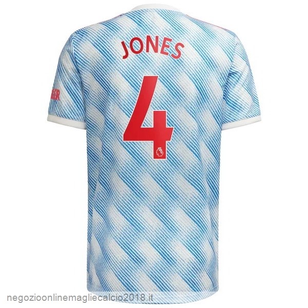 NO.4 Jones Away Online Maglia Manchester United 2021/2022 Blu