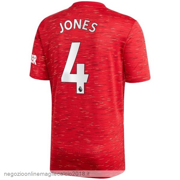 NO.4 Jones Home Online Maglia Manchester United 2020/21 Rosso