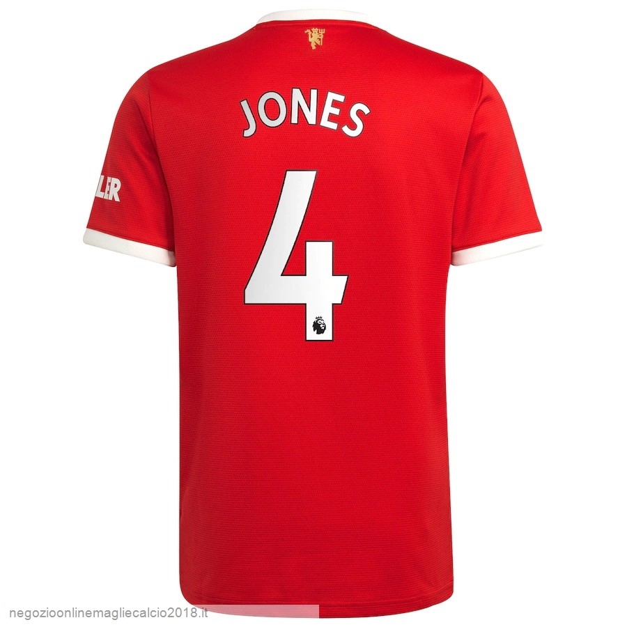 NO.4 Jones Home Online Maglia Manchester United 2021/2022 Rosso
