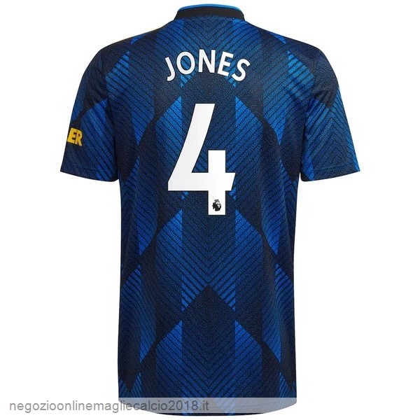 NO.4 Jones Terza Online Maglia Manchester United 2021/2022 Blu