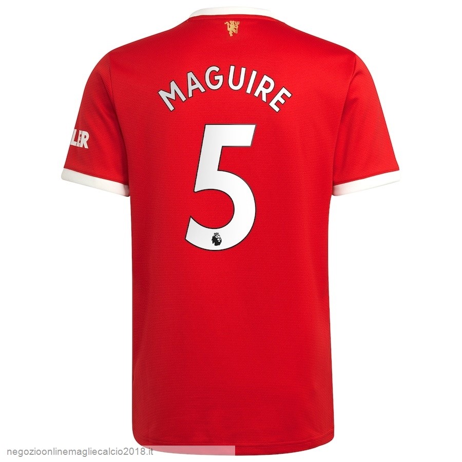 NO.5 Maguire Home Online Maglia Manchester United 2021/2022 Rosso