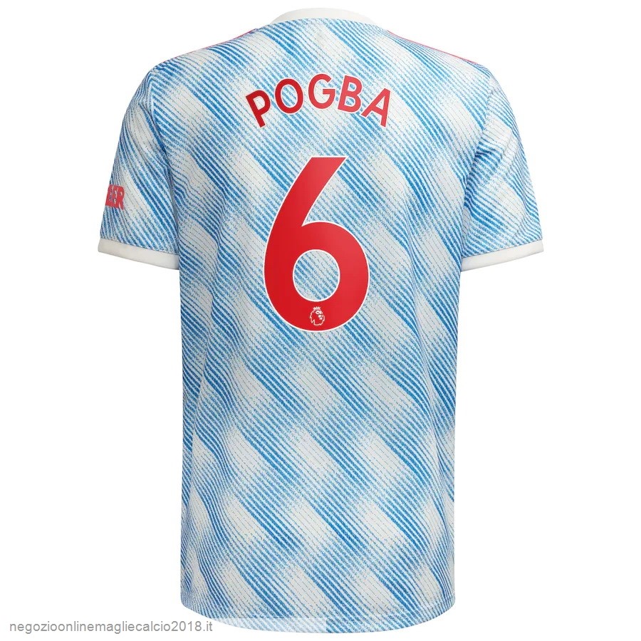 NO.6 Pogba Away Online Maglia Manchester United 2021/2022 Blu