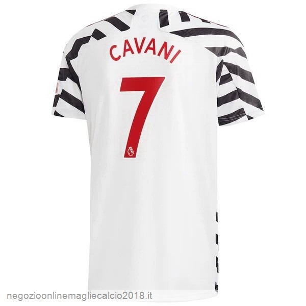 NO.7 Cavani Terza Online Maglia Manchester United 2020/21 Bianco