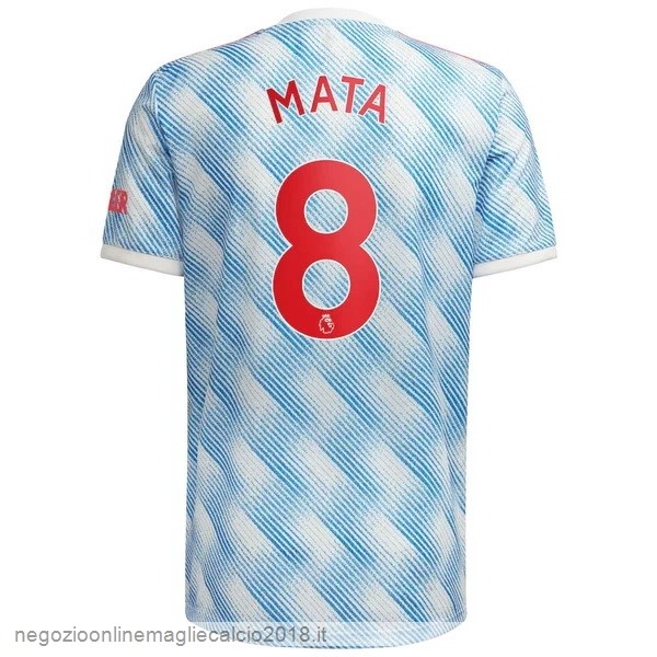 NO.8 Mata Away Online Maglia Manchester United 2021/2022 Blu