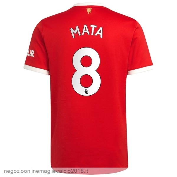 NO.8 Mata Home Online Maglia Manchester United 2021/2022 Rosso