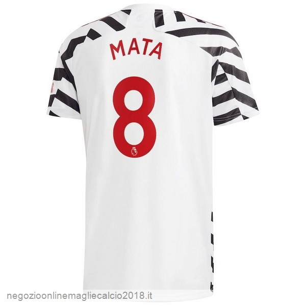 NO.8 Mata Terza Online Maglia Manchester United 2020/21 Bianco