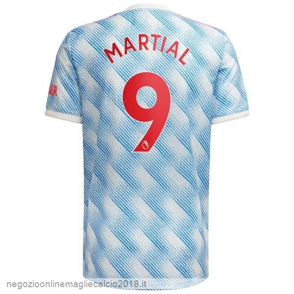 NO.9 Martial Away Online Maglia Manchester United 2021/2022 Blu