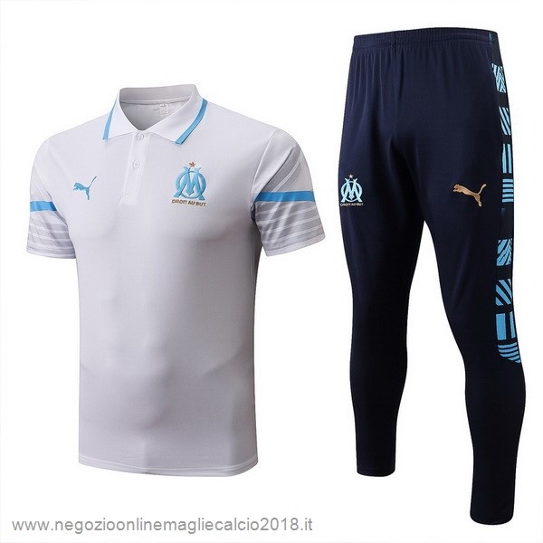 Set Completo Polo Marseille 2022/23 Bianco Blu