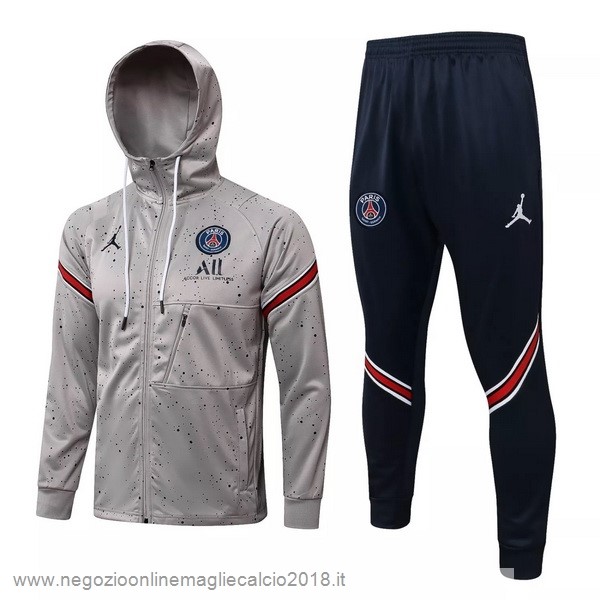 Felpa Cappuccio Paris Saint Germain 2021/22 Grigio Blu