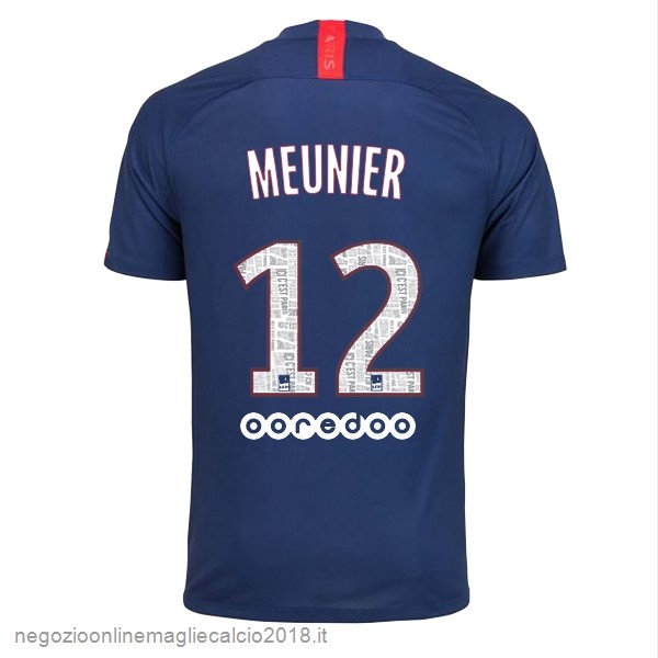 NO.12 Meunier Home Online Maglie Calcio Paris Saint Germain 2019/20 Blu