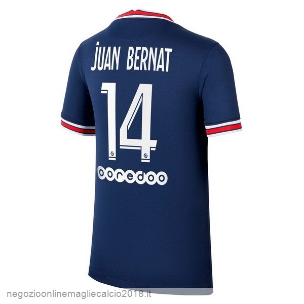 NO.14 Juan Bernat Home Online Maglia Paris Saint Germain 2021/2022 Blu