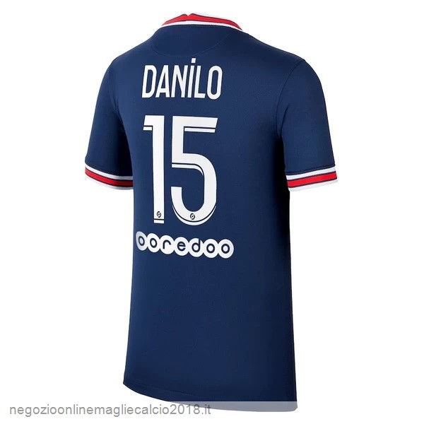 NO.15 Danilo Home Online Maglia Paris Saint Germain 2021/2022 Blu