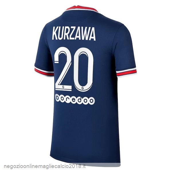 NO.20 Kurzawa Home Online Maglia Paris Saint Germain 2021/2022 Blu
