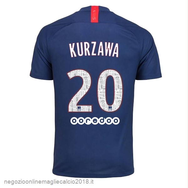 NO.20 Kurzawa Home Online Maglie Calcio Paris Saint Germain 2019/20 Blu