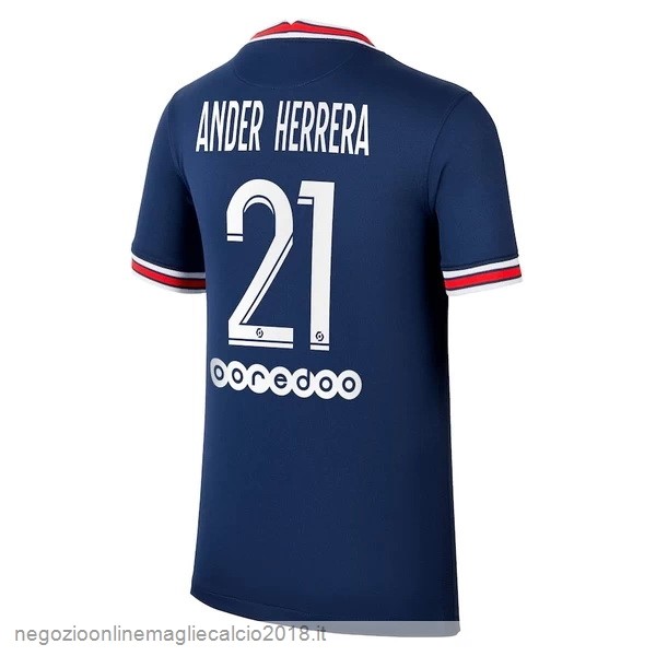 NO.21 Ander Herrera Home Online Maglia Paris Saint Germain 2021/2022 Blu