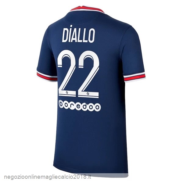 NO.22 Diallo Home Online Maglia Paris Saint Germain 2021/2022 Blu