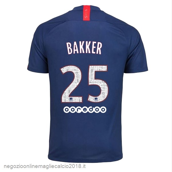 NO.25 Bakker Home Online Maglie Calcio Paris Saint Germain 2019/20 Blu
