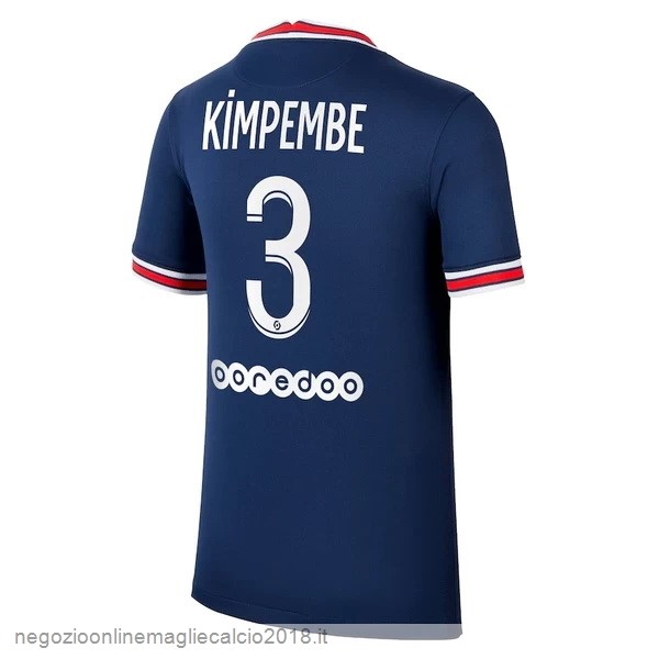 NO.3 Kimpembe Home Online Maglia Paris Saint Germain 2021/2022 Blu