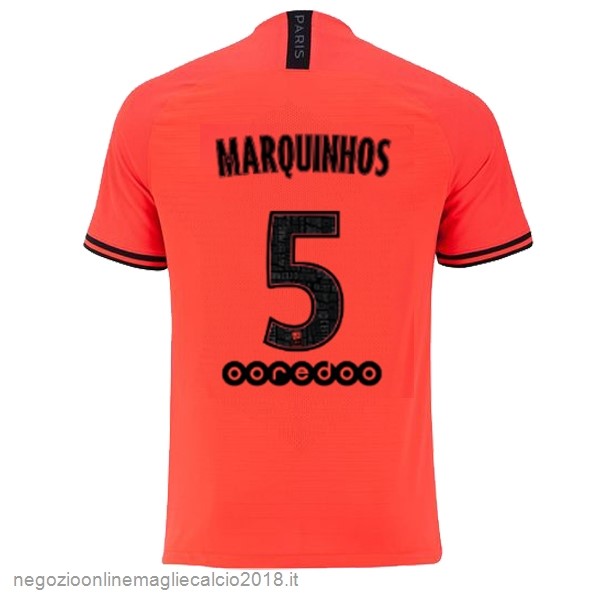NO.5 Marquinhos Away Online Maglie Calcio Paris Saint Germain 2019/20 Oroange
