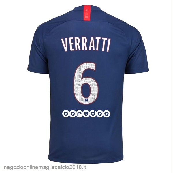 NO.6 Verratti Home Online Maglie Calcio Paris Saint Germain 2019/20 Blu