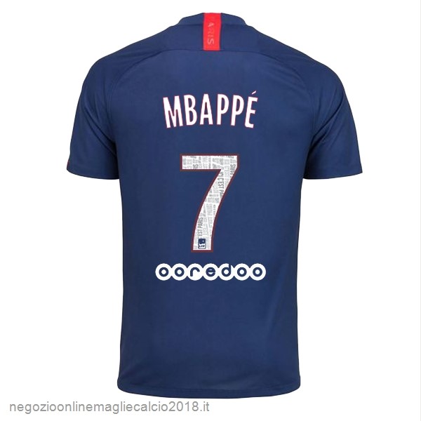 NO.7 Mbappe Home Online Maglie Calcio Paris Saint Germain 2019/20 Blu