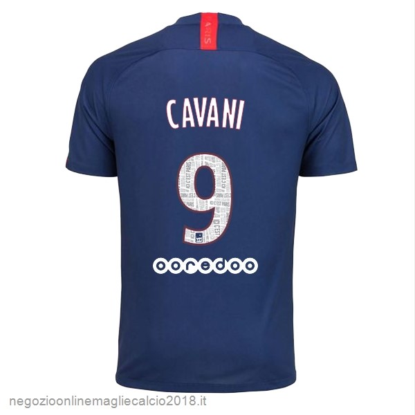 NO.9 Cavani Home Online Maglie Calcio Paris Saint Germain 2019/20 Blu