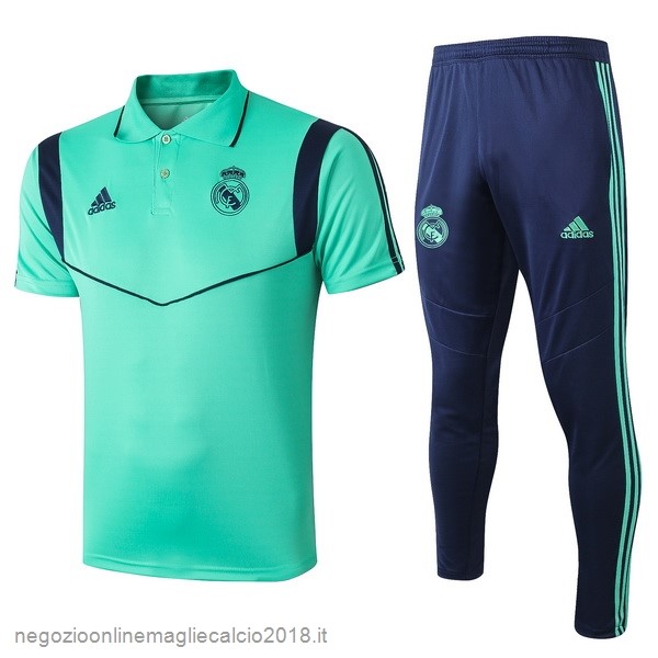 Conjunto Completo Polo Real Madrid 2019/20 Verde Blu