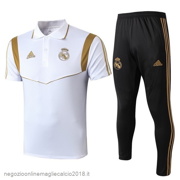 Online Set Completo Polo Real Madrid 2019/20 Nero Bianco Oro