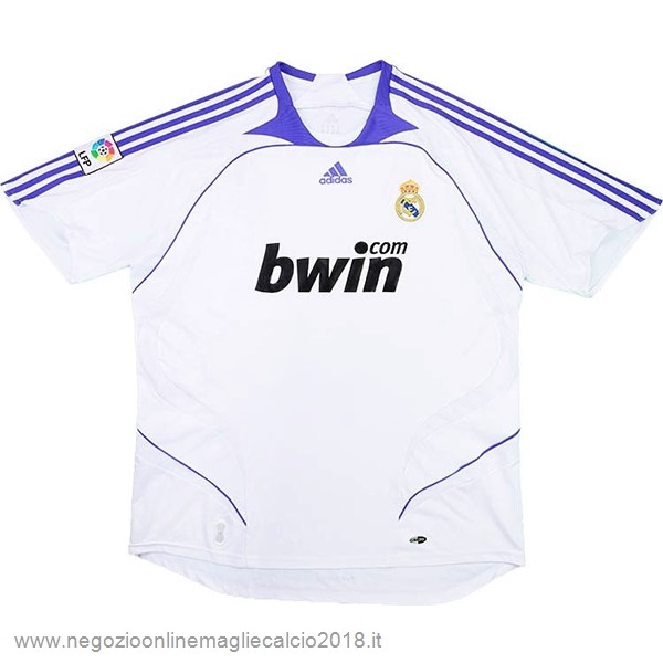Home Online Maglia Real Madrid Rétro 2007 2008 Bianco