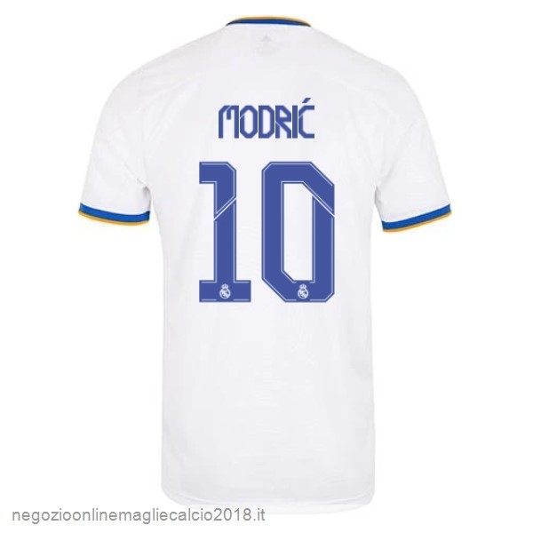 NO.10 Modric Home Online Maglia Real Madrid 2021/2022 Bianco