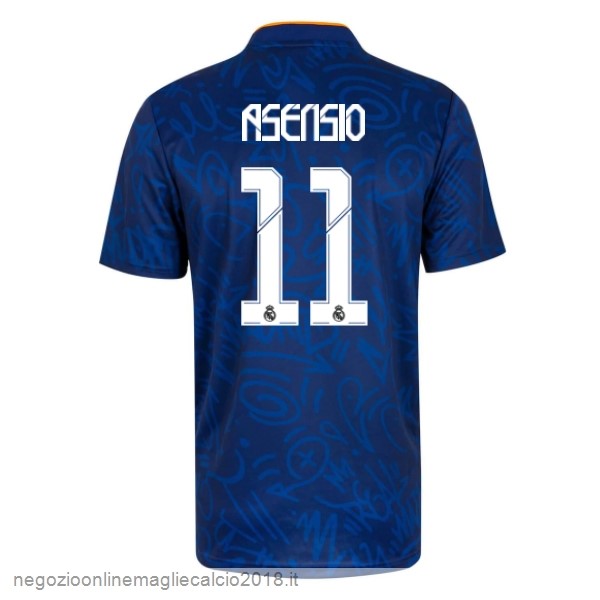 NO.11 Asensio Away Online Maglia Real Madrid 2021/2022 Blu