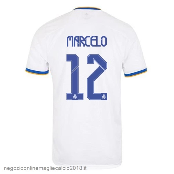 NO.12 Marcelo Home Online Maglia Real Madrid 2021/2022 Bianco