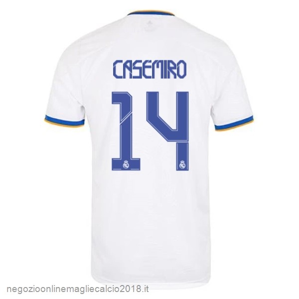 NO.14 Casemiro Home Online Maglia Real Madrid 2021/2022 Bianco