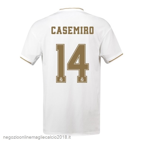 NO.14 Casemiro Home Online Maglie Calcio Real Madrid 2019/20 Bianco