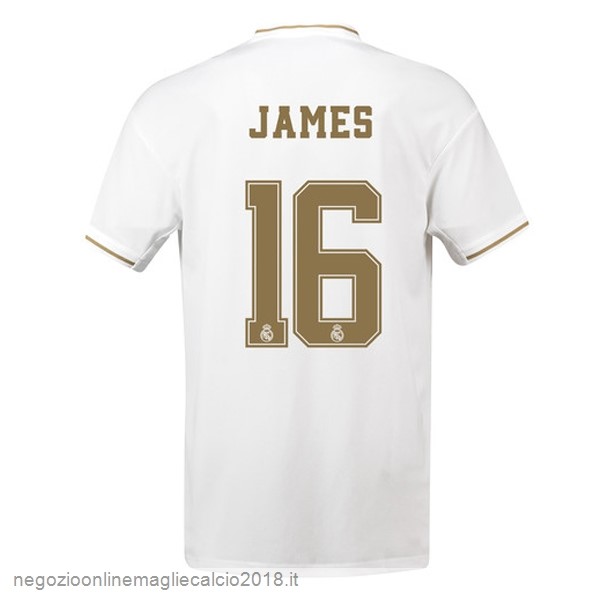 NO.16 James Home Online Maglie Calcio Real Madrid 2019/20 Bianco