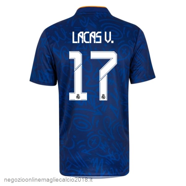 NO.17 Lucas V. Away Online Maglia Real Madrid 2021/2022 Blu