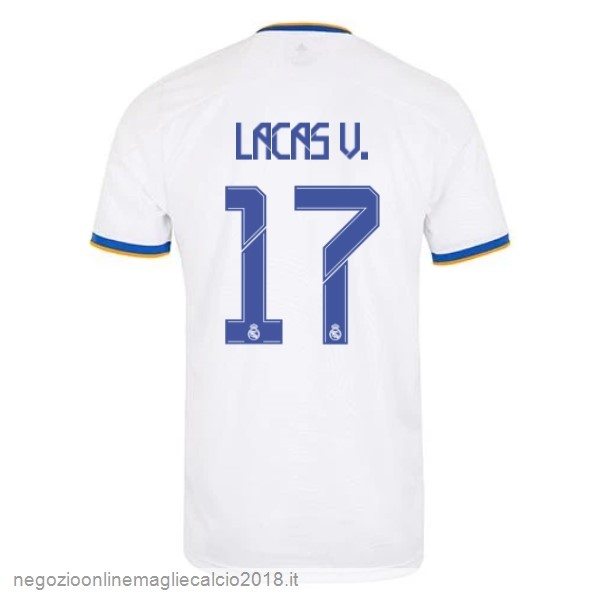 NO.17 Lucas V. Home Online Maglia Real Madrid 2021/2022 Bianco