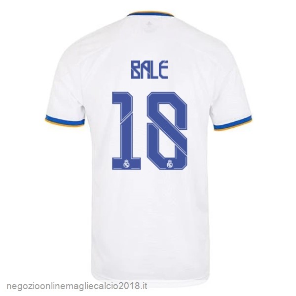 NO.18 Bale Home Online Maglia Real Madrid 2021/2022 Bianco
