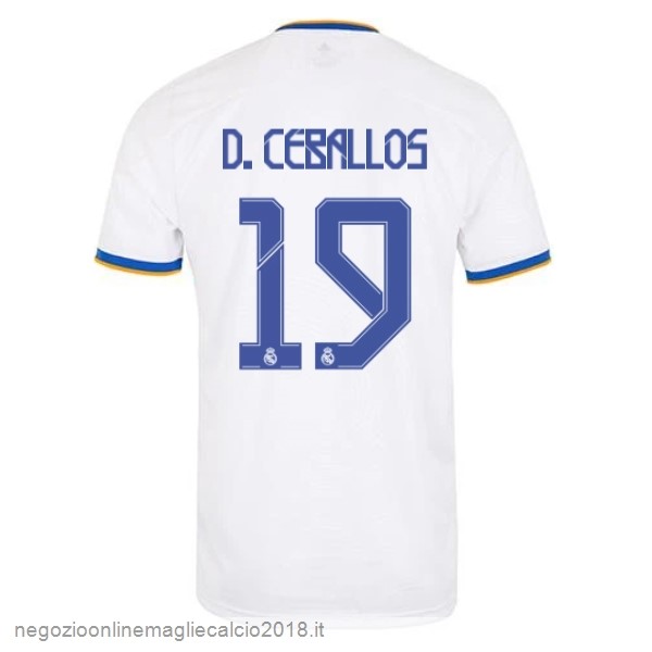 NO.19 D.Ceballos Home Online Maglia Real Madrid 2021/2022 Bianco