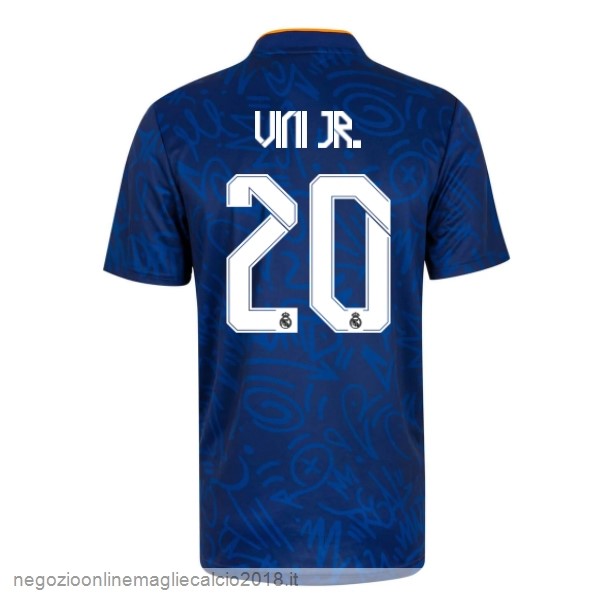 NO.20 Vini Jr. Away Online Maglia Real Madrid 2021/2022 Blu