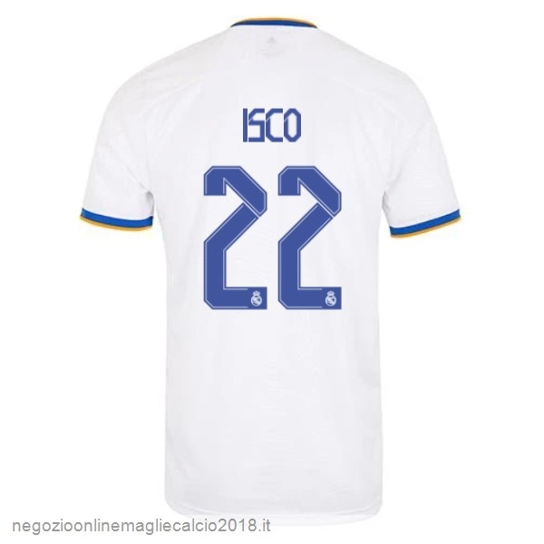 NO.22 Isco Home Online Maglia Real Madrid 2021/2022 Bianco