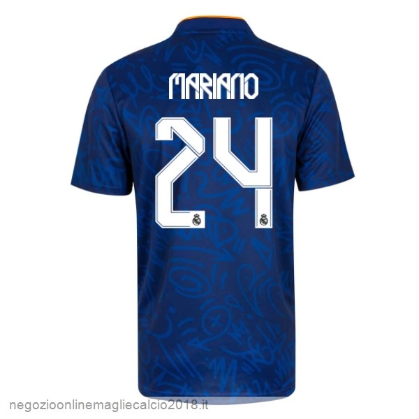 NO.24 Mariano Away Online Maglia Real Madrid 2021/2022 Blu
