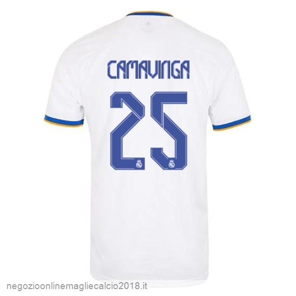 NO.25 Camavinga Home Online Maglia Real Madrid 2021/2022 Bianco