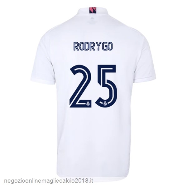NO.25 Rodrygo Home Online Maglia Real Madrid 2020/21 Bianco
